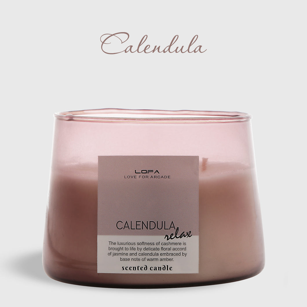 Calendula Trapezoide Jar Scented Candle - LOFA-love for Arcade