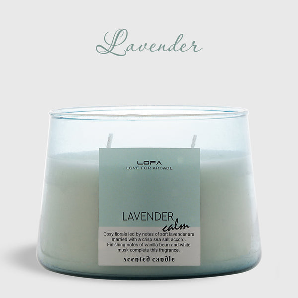 Lavender Trapezoid Jar Scented Candle