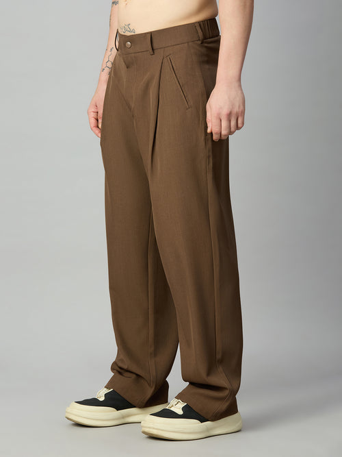 Men's Korean fit baggy trousers right side profile