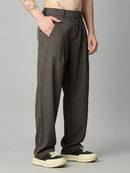 Men's Korean fit baggy trousers right side profile