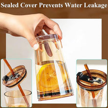 Load image into Gallery viewer, Creative Glass Coffee Straw Cup With Lid
