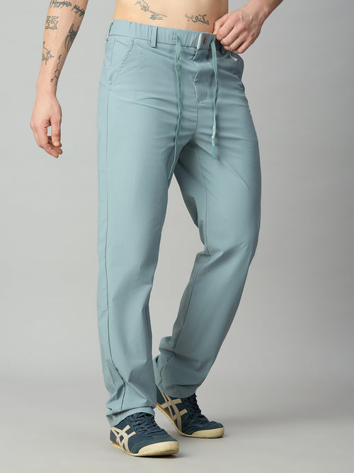 Aqua Blue Lightweight Comfort fit Smart Pant