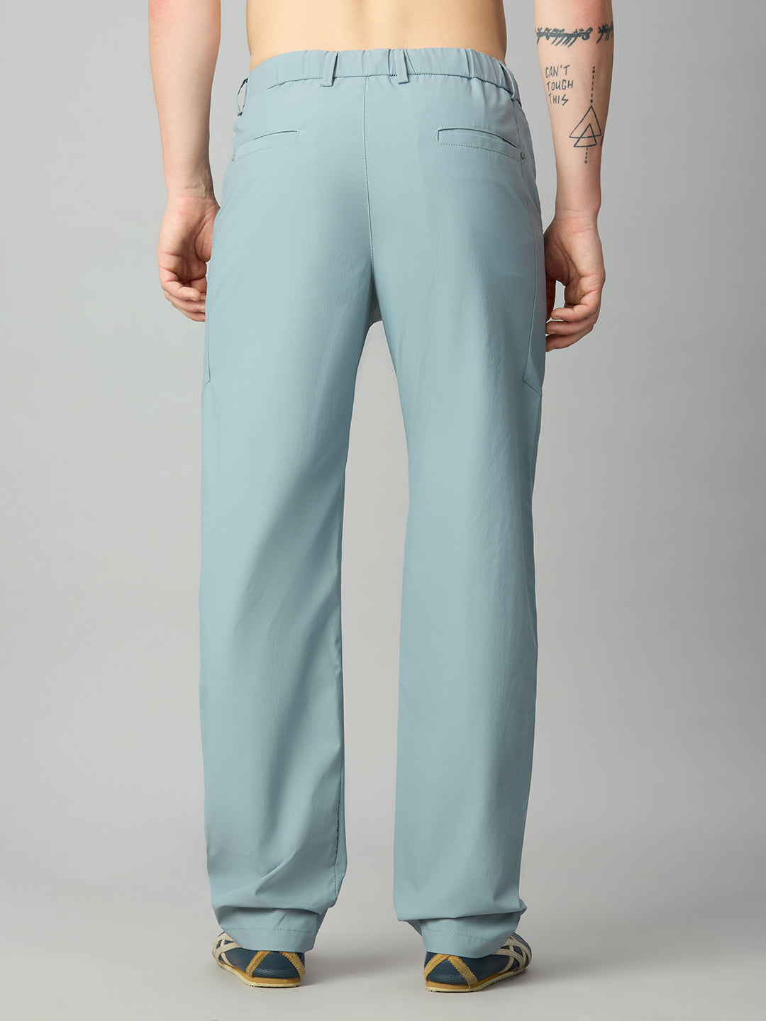 Aqua Blue Lightweight Comfort fit Smart Pant