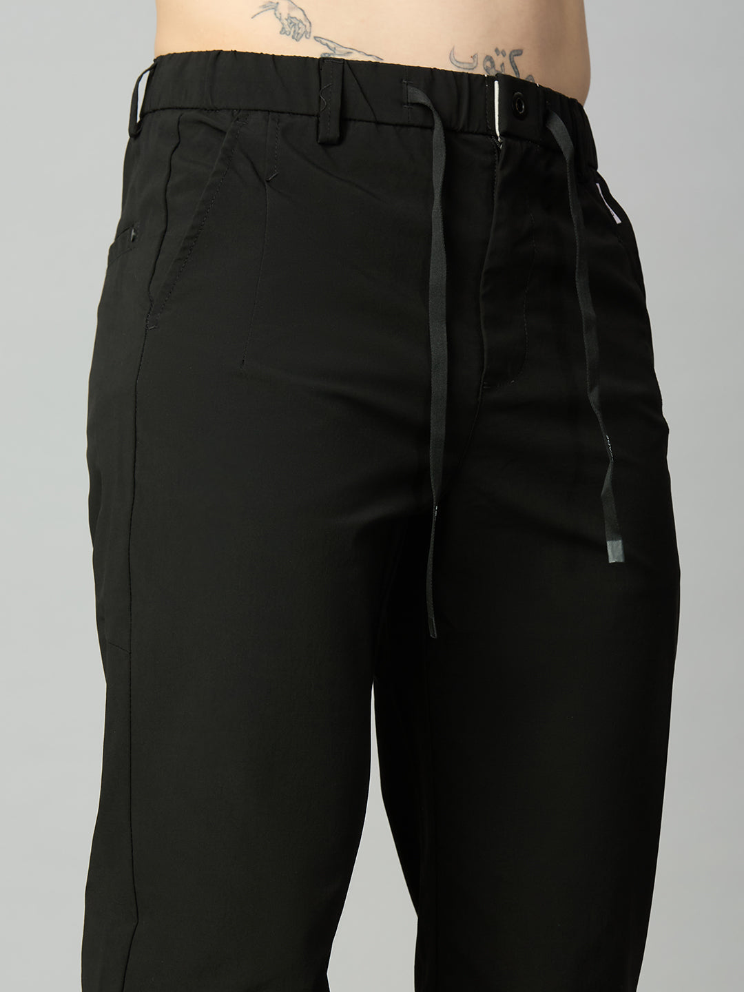 Black Lightweight Comfort fit Smart Pant