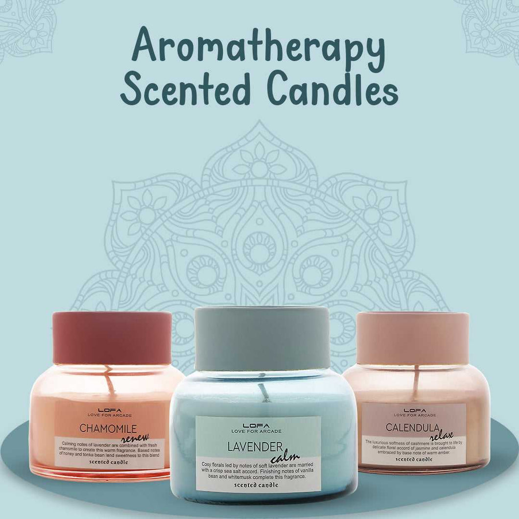 Aromatherapy Scented Candles | Set of 3-LOFA-Love for Arcade
