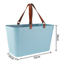 Load image into Gallery viewer, Shopping/Picnic Basket with Leather Handle - LOFA-Love for Arcade
