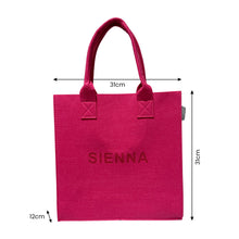 将图片加载到图库查看器，Eco-friendly Felt Tote Bag | Sienna Bright Pink
