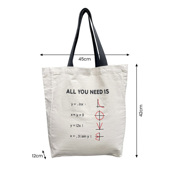Natural Cotton Canvas Tote Bag | Love Notes Shoppers Bag