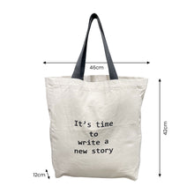 Load image into Gallery viewer, Natural Cotton Canvas Tote Bag | New Story Shoppers Bag

