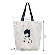 Load image into Gallery viewer, Natural Cotton Canvas Tote Bag | Ladylike Shopper Bag
