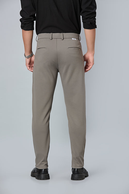Comfort Fit Grey Formal Pants