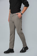 Comfort Fit Grey Formal Pants