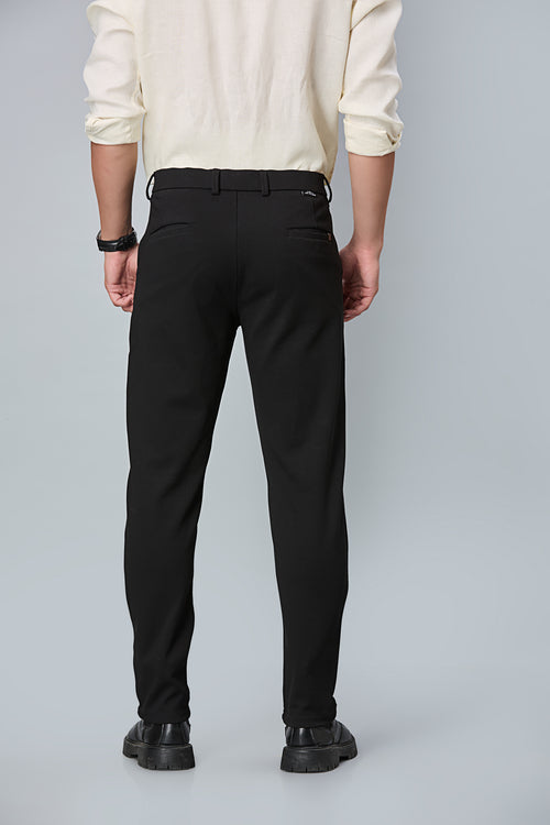 Comfort Fit Black Formal Pants