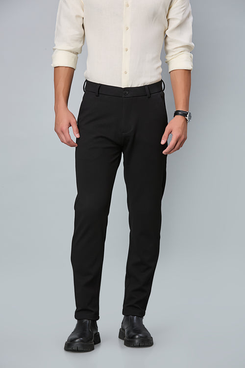 Comfort Fit Black Formal Pants