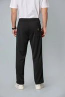 Straight Fit Black Active Pants