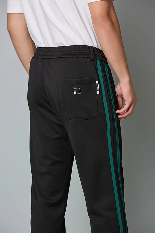 Straight Fit Black Active Pants