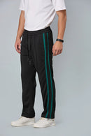 Straight Fit Black Active Pants