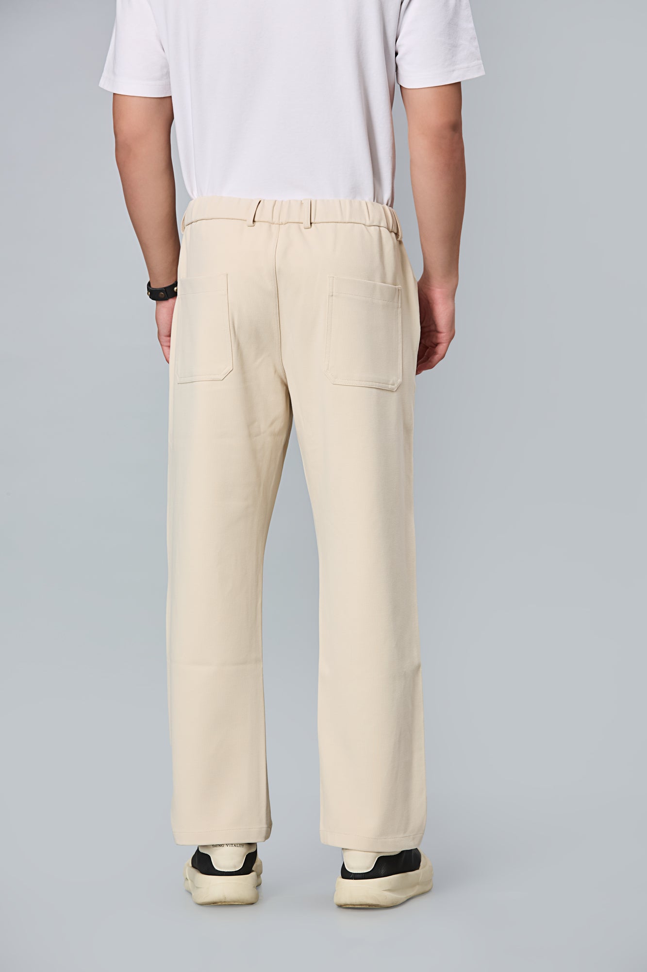 Comfort Fit Smart Casual Beige Trousers