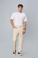 Comfort Fit Smart Casual Beige Trousers
