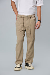 Comfort Fit Smart Casual Khaki Green Trousers