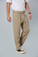 Comfort Fit Smart Casual Khaki Green Trousers