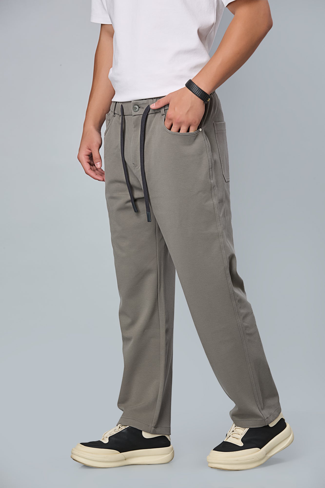 Comfort Fit Smart Casual Grey Trousers
