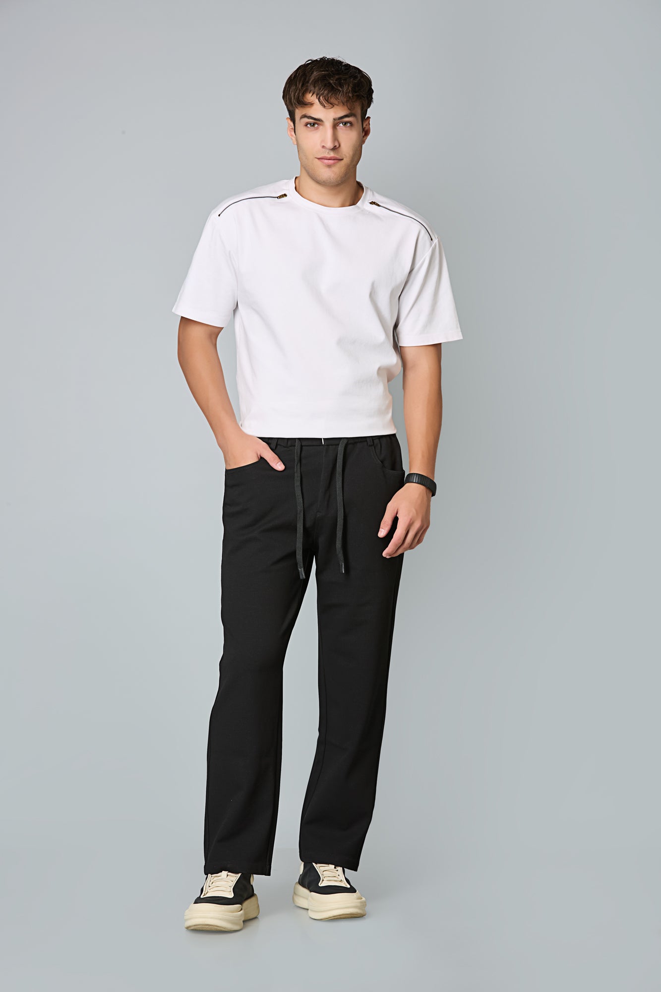 Comfort Fit Smart Casual Black Trousers