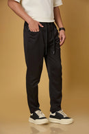 Comfort Fit Black Casual Trousers