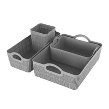 将图片加载到图库查看器，Multipurpose Storage Basket Set with Pen Holder (Set of 4)
