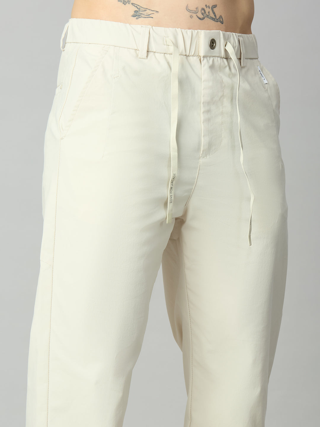 Beige Lightweight Comfort fit Smart Pant