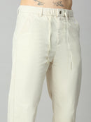 Beige Lightweight Comfort fit Smart Pant