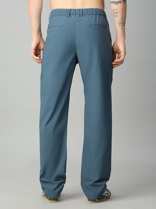 Ice Blue Lightweight Comfort fit Smart Pant