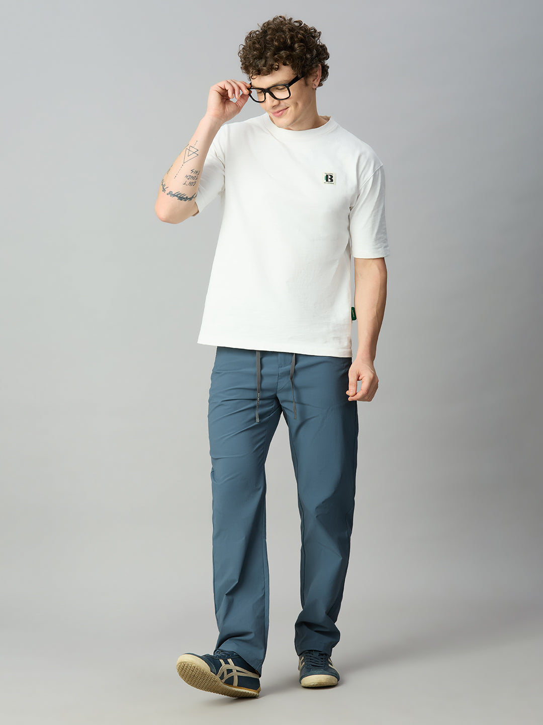 Ice Blue Lightweight Comfort fit Smart Pant
