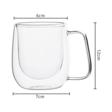 将图片加载到图库查看器，Double Wall Borosilicate Clear Glass Tea/Coffee Mug-LOFA-Love for Arcade
