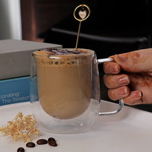 将图片加载到图库查看器，Double Wall Borosilicate Clear Glass Tea/Coffee Mug-LOFA-Love for Arcade
