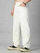 White Relaxed Fit Highly Comfortable Smart Pant