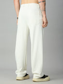 White Relaxed Fit Highly Comfortable Smart Pant