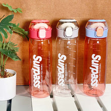 将图片加载到图库查看器，Plastic Transparent Cup With Filter Net Portable Sports Water Bottle
