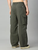 Men's baggy cargo pants back view