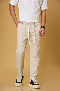 Comfort Fit Beige Trousers