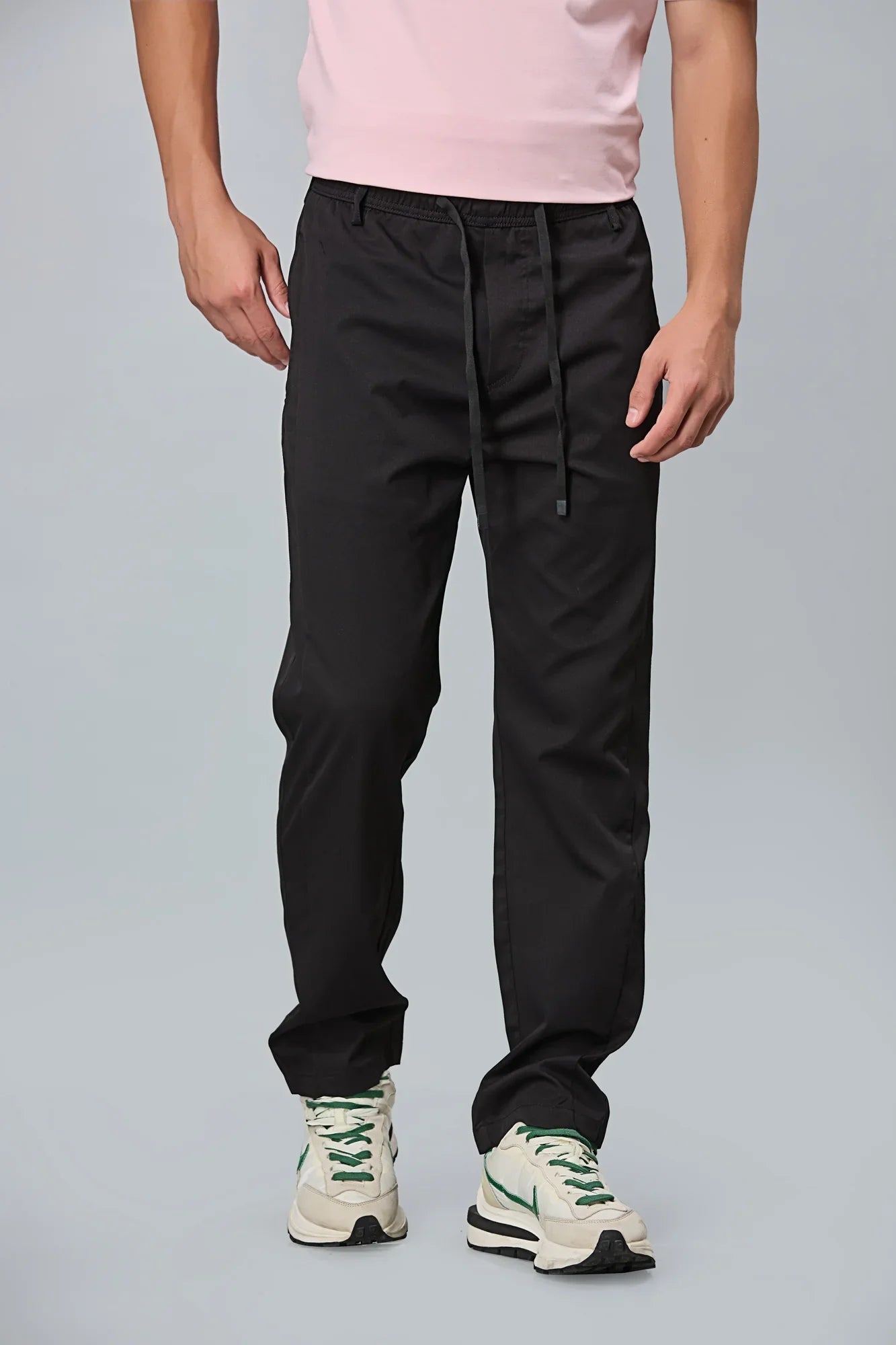 Comfort Fit Black Active Trousers