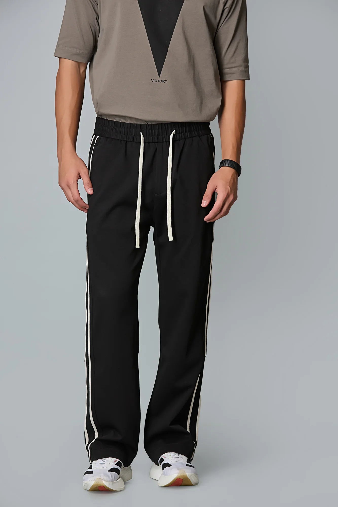 Baggy Fit Black Active Pants