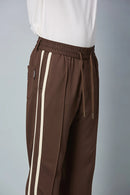 Close-up of polyester spandex blend fabric of LOFA men’s active pants – soft, smooth, and stretchable texture.