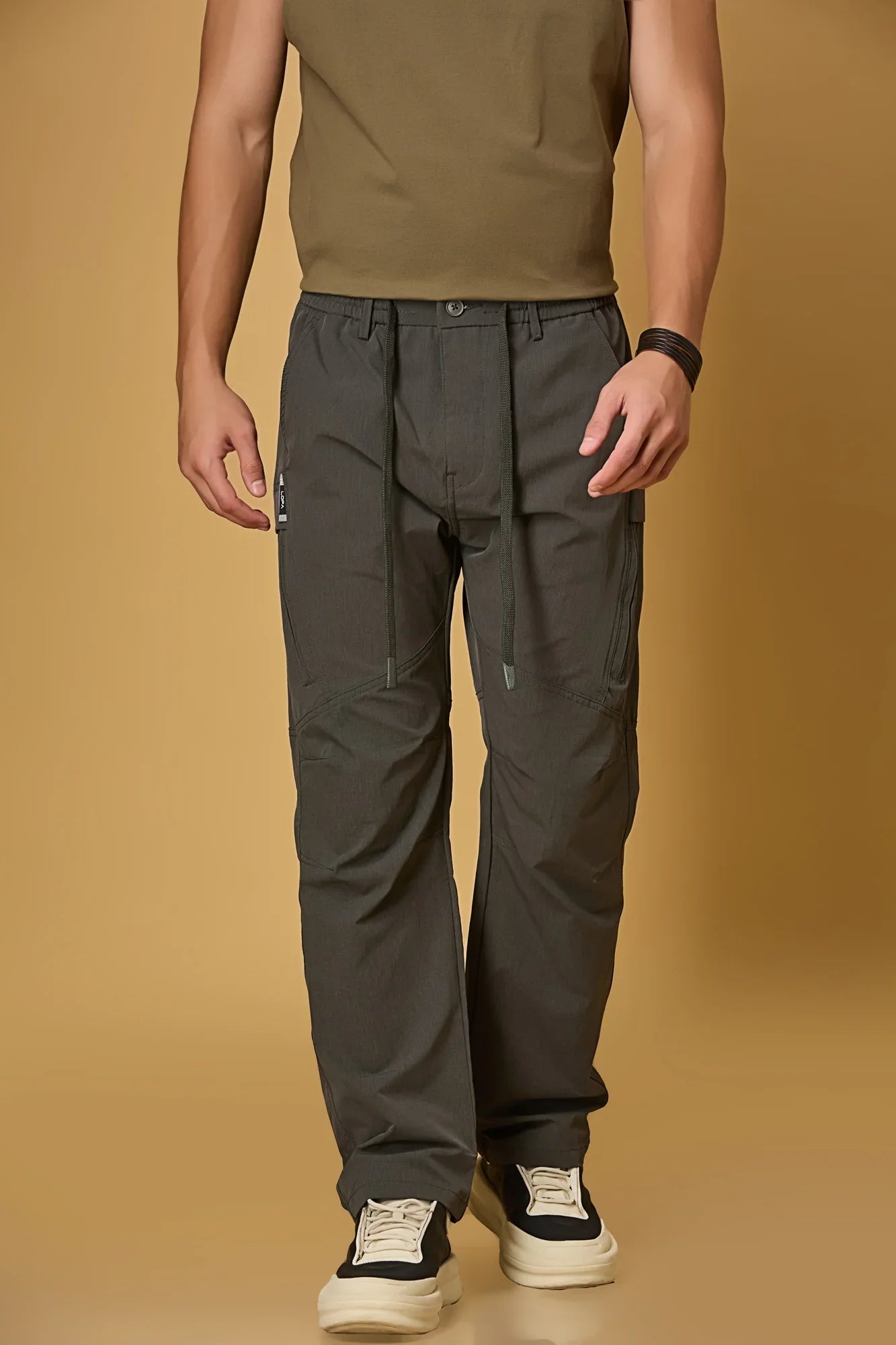 Comfort Fit Grey Cargo Pants