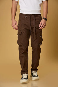 Casual Fit Coffee Brown Cargo Pants