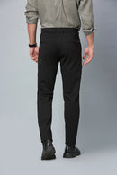 Back view of men’s stretchable formal trousers – clean tailored finish and structured fit by LOFA.