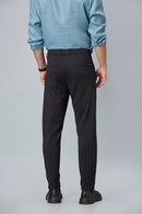Back view of men’s stretchable formal trousers – clean tailored finish and structured fit by LOFA.