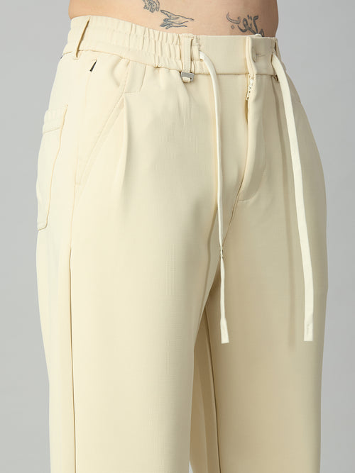 Close-up of premium textured Tencel-Spandex fabric with soft stretch finish