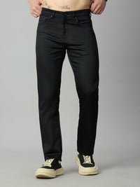 Navy Blue Stretch Cotton Blend Comfort Trousers