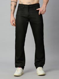 Black Stretch Cotton Blend Comfort Trousers